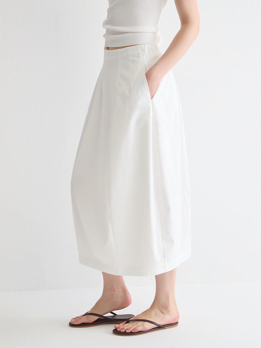Classic A-Line Midi Skirt
