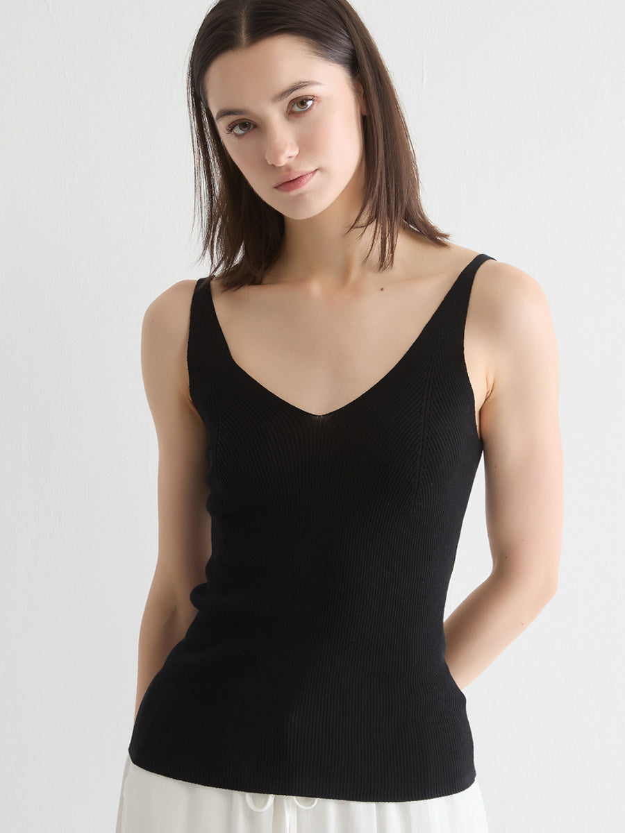 Ribbed Knit Camisole Top