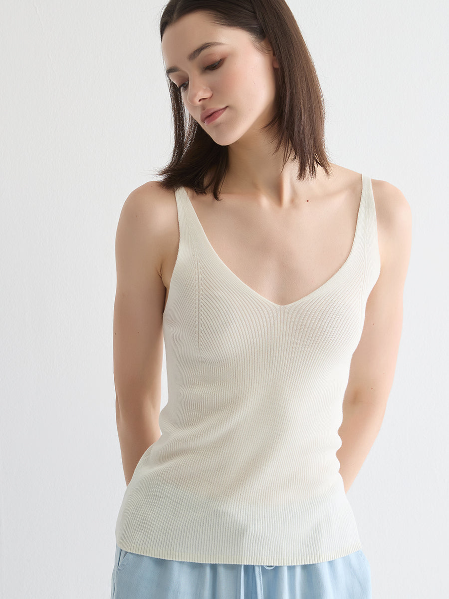 Ribbed Knit Camisole Top