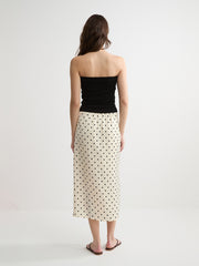 Polka Dot Midi Pencil Skirt