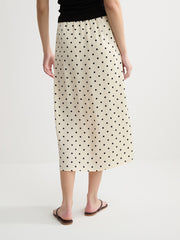 Polka Dot Midi Pencil Skirt