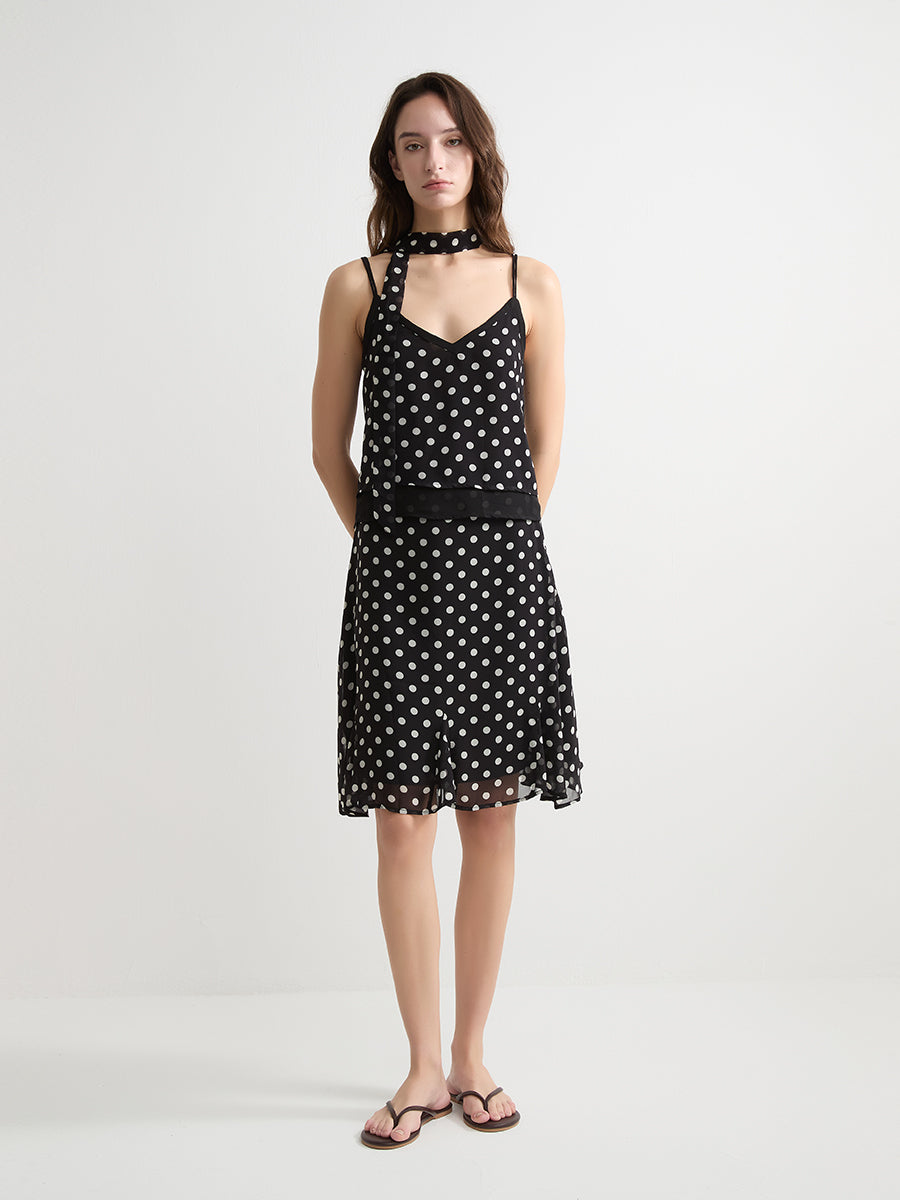 Polka Dot Midi Skirt