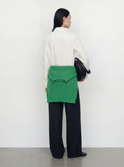 Foldover Waistband High-Rise Straight Leg Pant