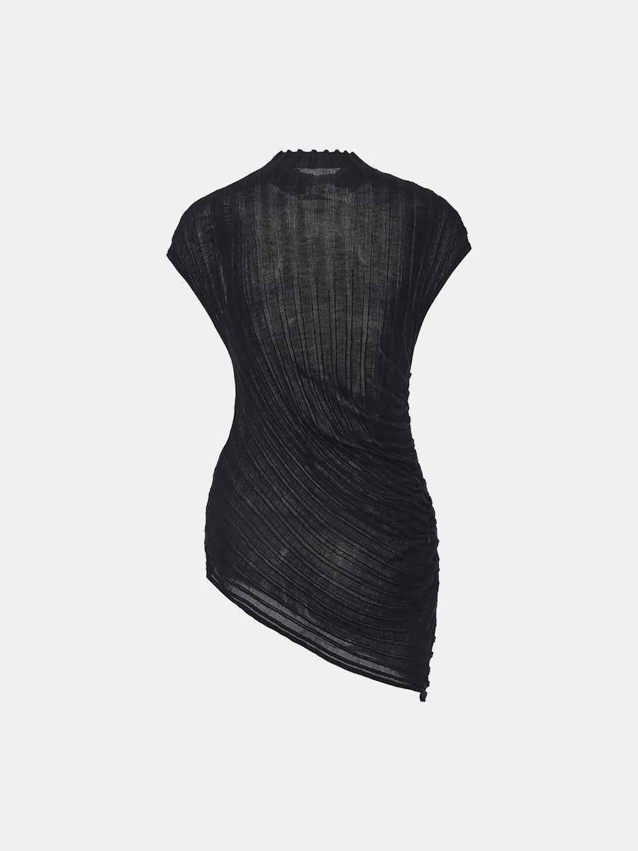 Sleeveless Mockneck Top