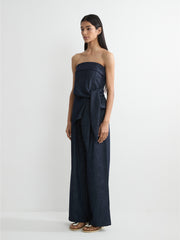 Denim-Effect Tube Top