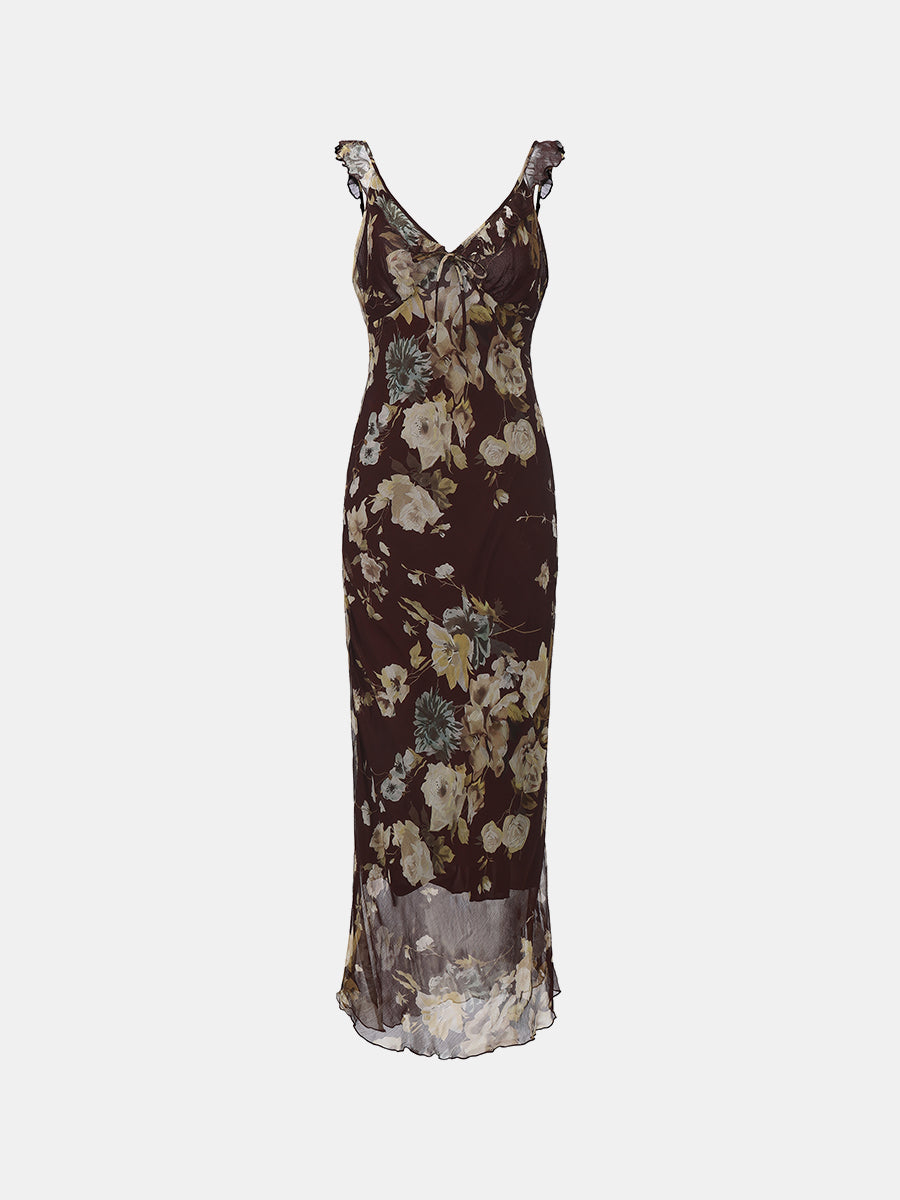 Floral Sleeveless Maxi Dress