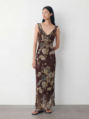 Floral Sleeveless Maxi Dress