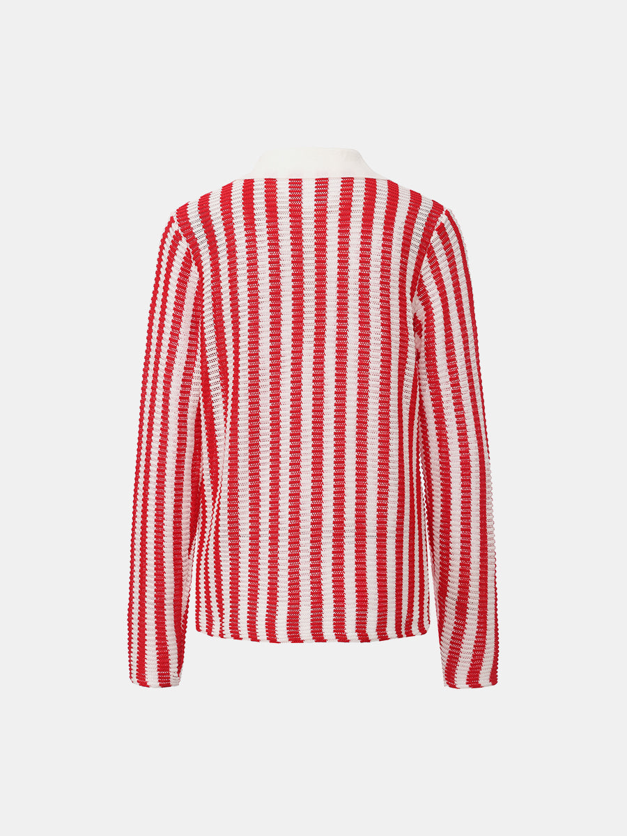 Striped Polo Sweater