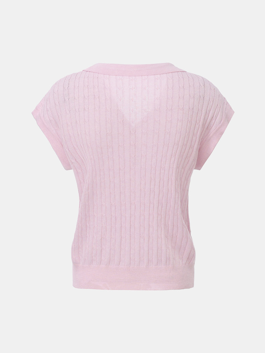 Polo Collar Sweater Vest