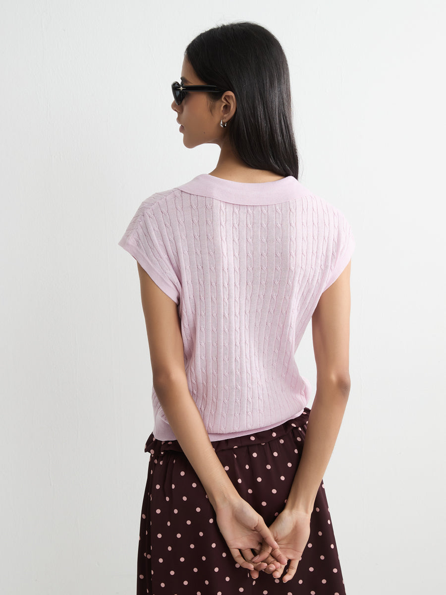 Polo Collar Sweater Vest