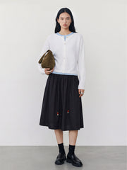 Drawstring Midi Skirt