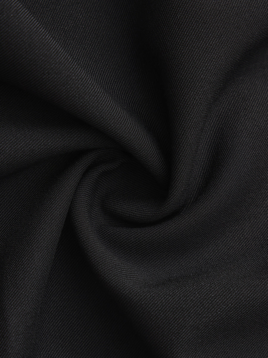 Foldover Waistband High-Rise Straight Leg Pant