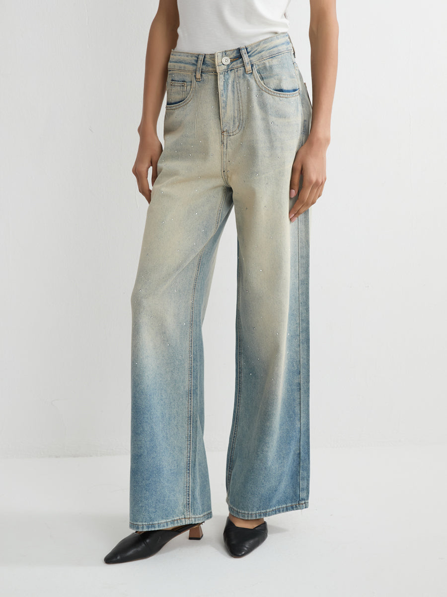 Relaxed Rhinestone Jeans