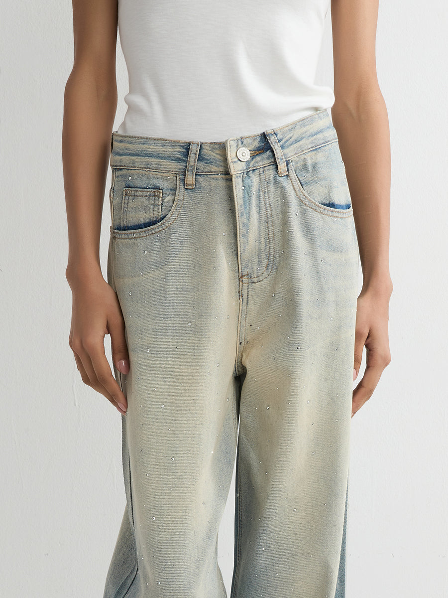 Relaxed Rhinestone Jeans