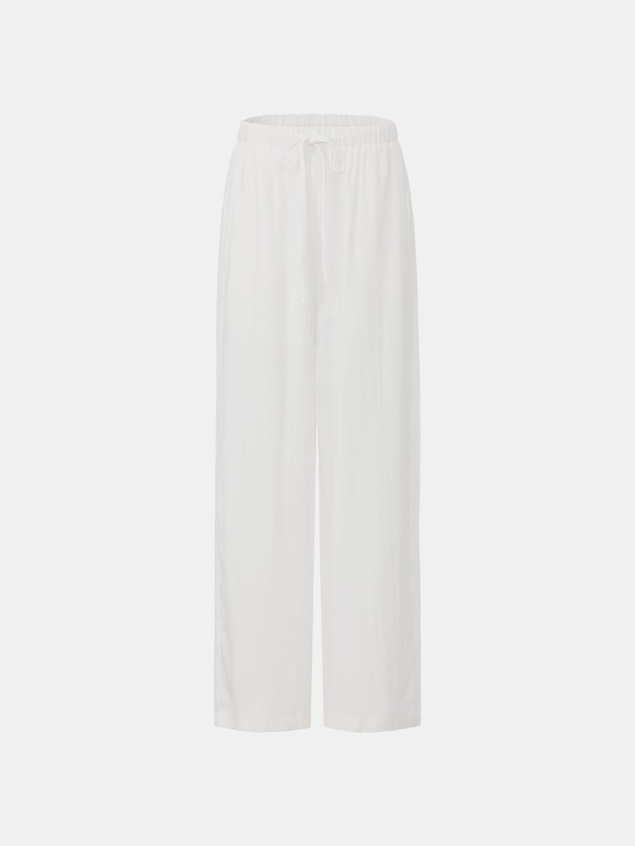 Lyocell Mid-Rise Wide-Leg Pant