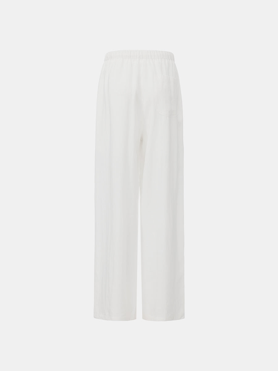 Lyocell Mid-Rise Wide-Leg Pant
