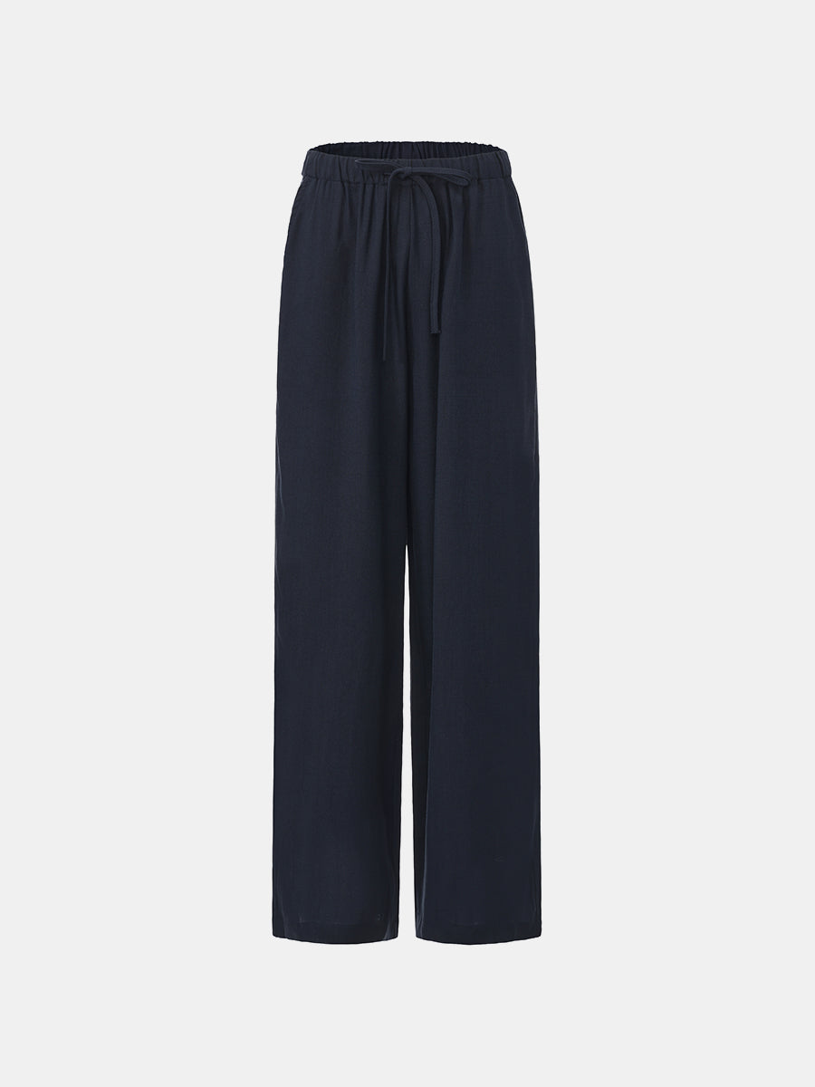 Lyocell Mid-Rise Wide-Leg Pant