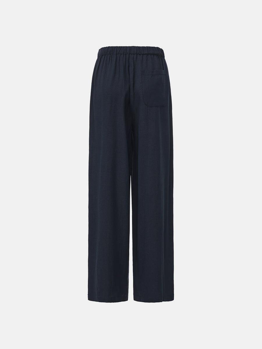 Lyocell Mid-Rise Wide-Leg Pant