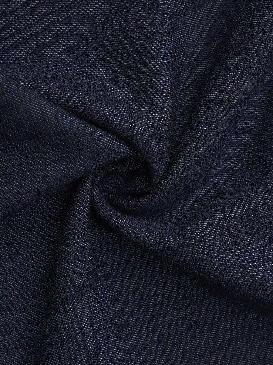 Denim-Effect Wide-Leg Pant