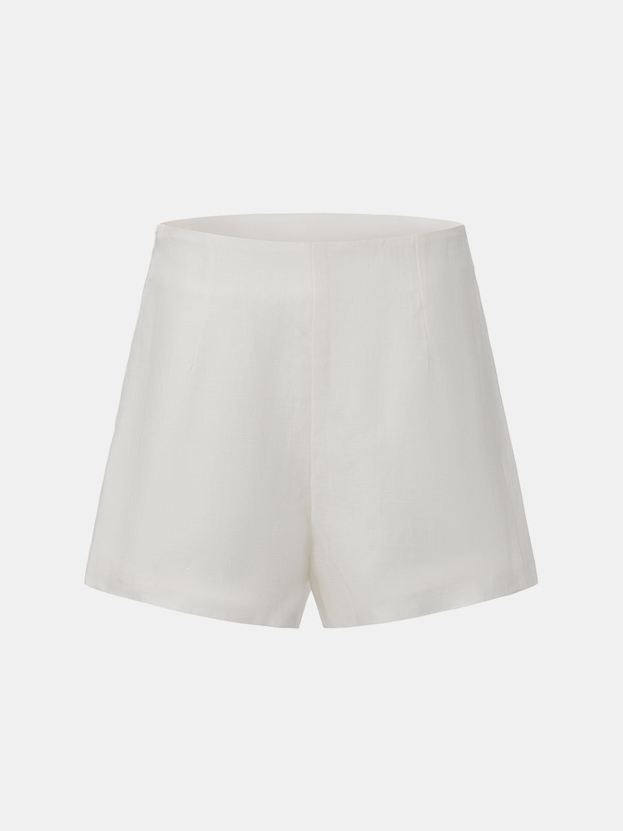 High-Rise Linen Blend Short