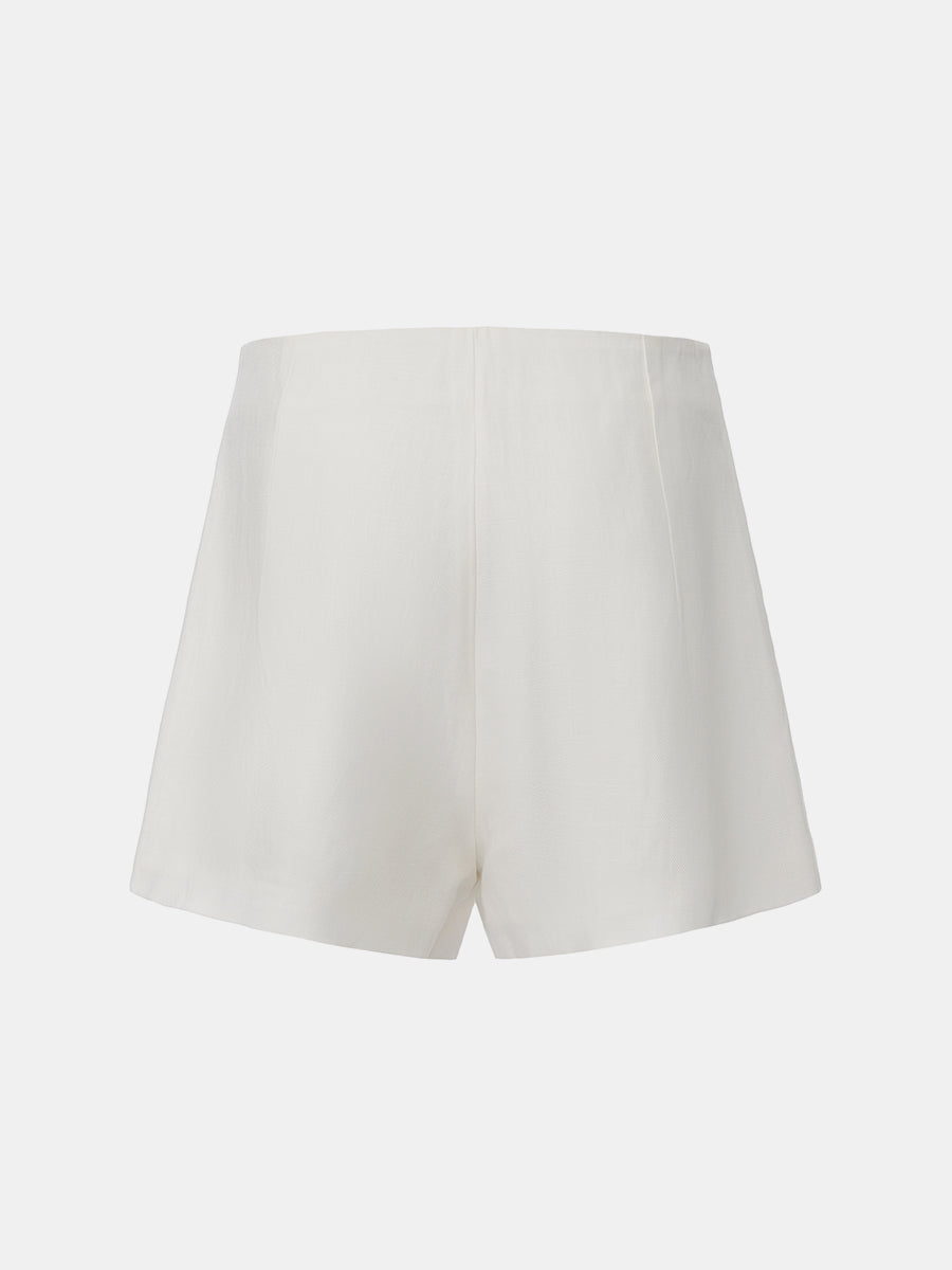 High-Rise Linen Blend Short