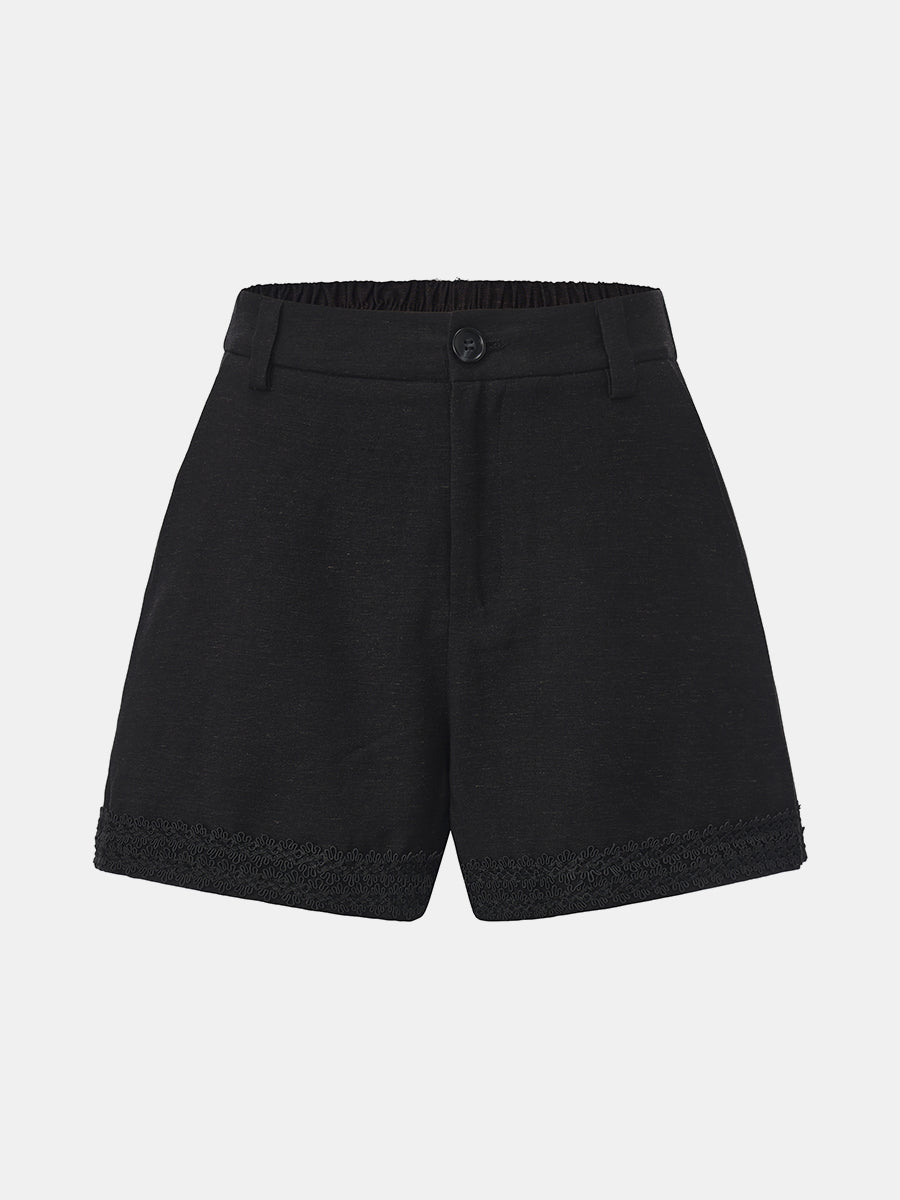 Lace-Trimmed  Short