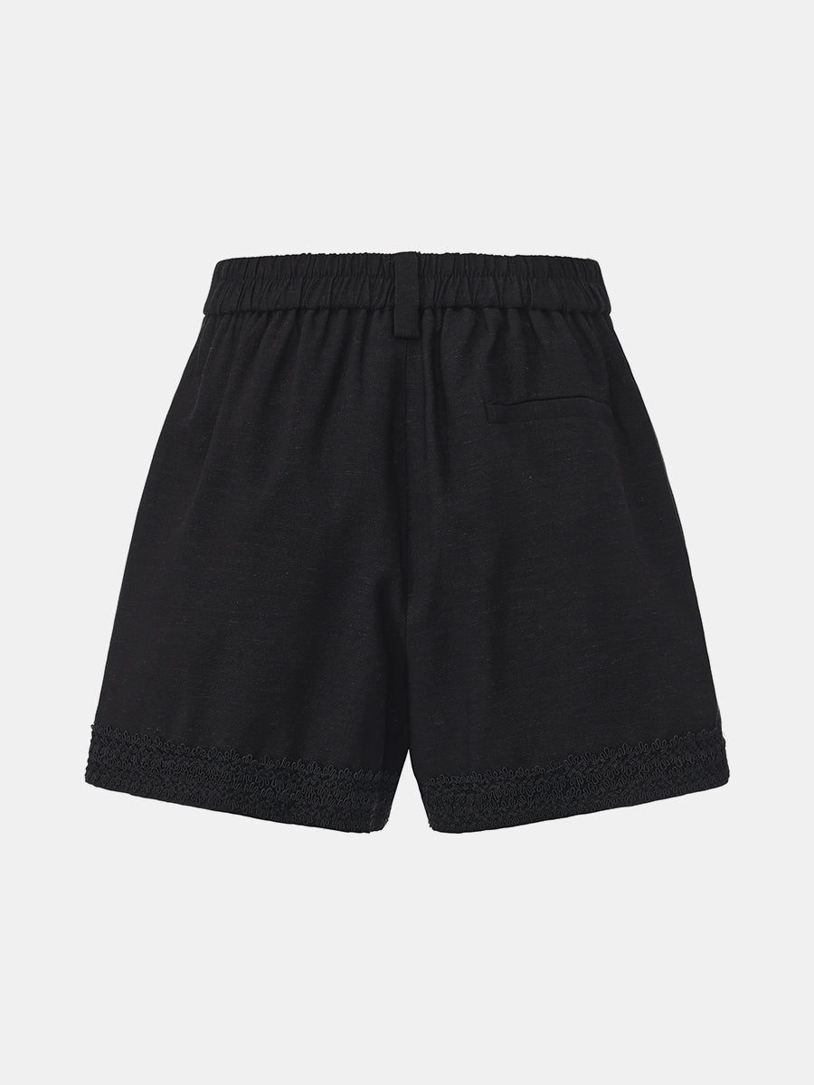 Lace-Trimmed  Short