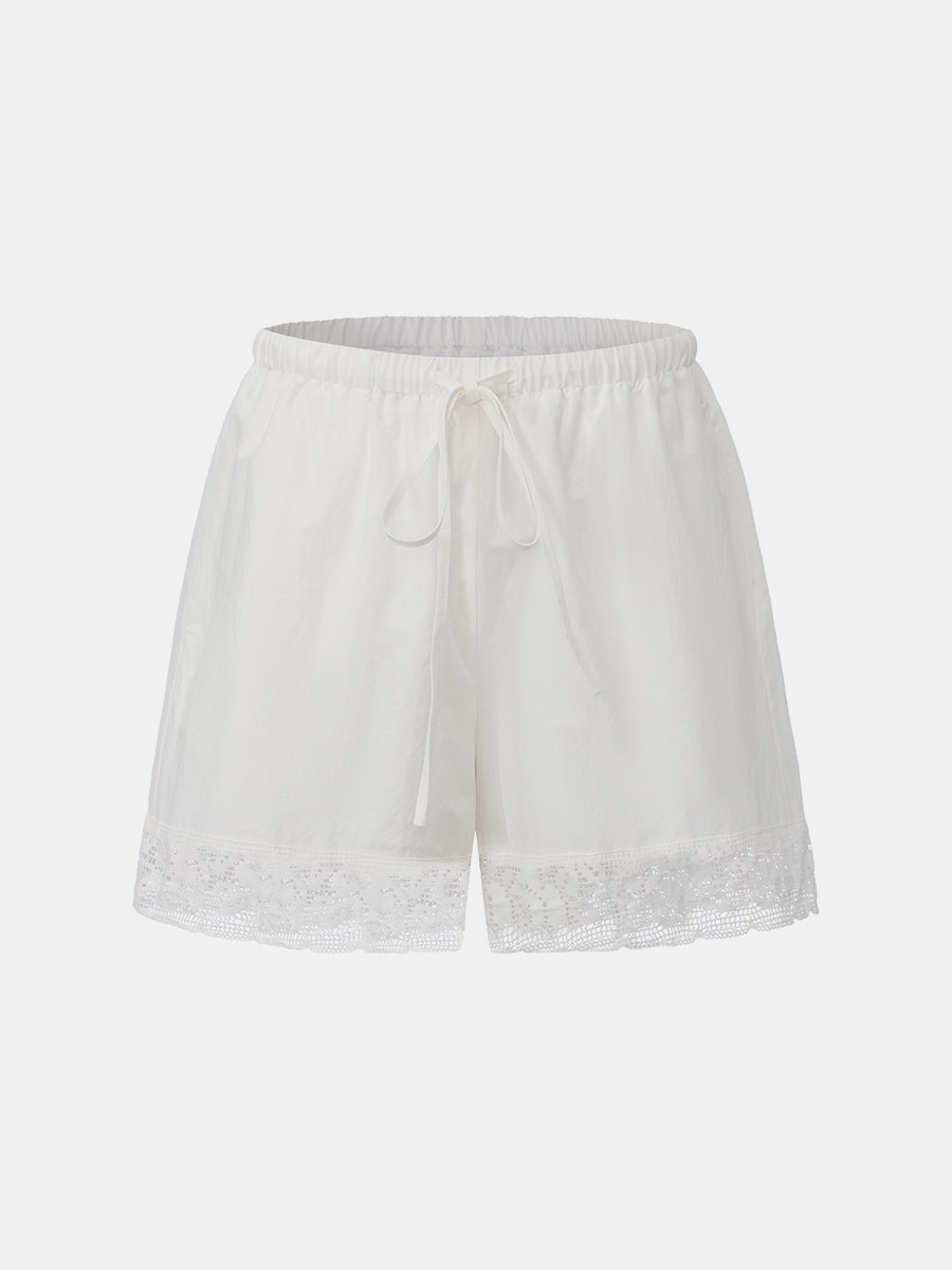 Lace-Trimmed Short