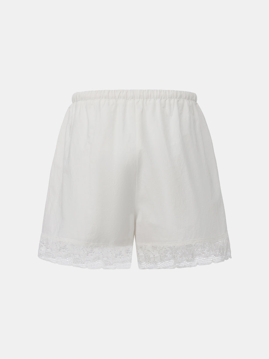 Lace-Trimmed Short
