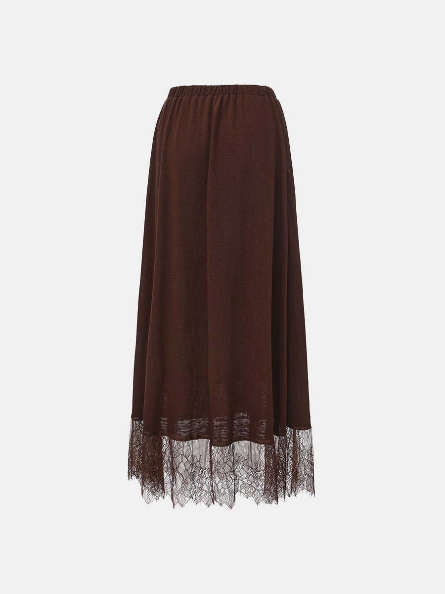 Cotton Jersey Midi Skirt