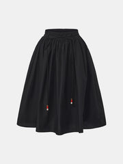 Drawstring Midi Skirt