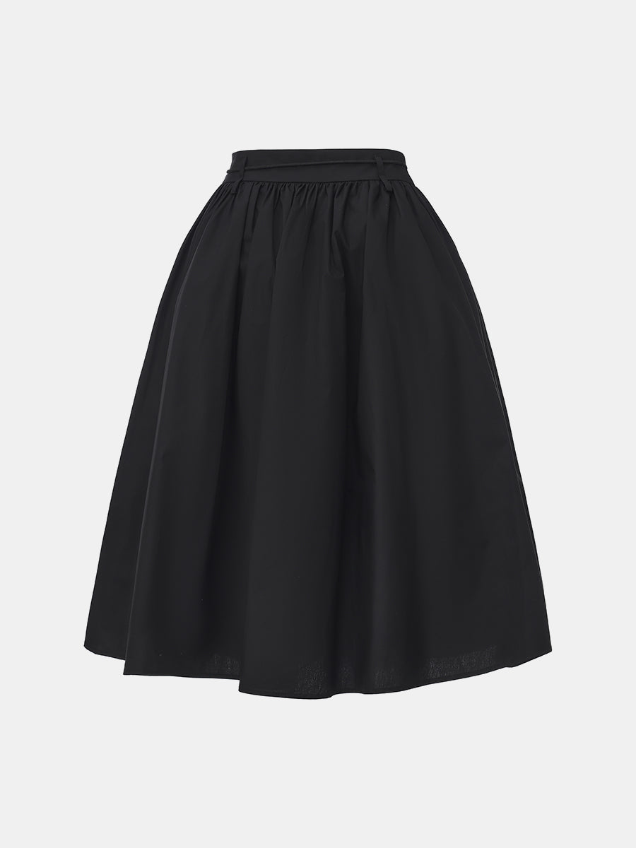 Drawstring Midi Skirt