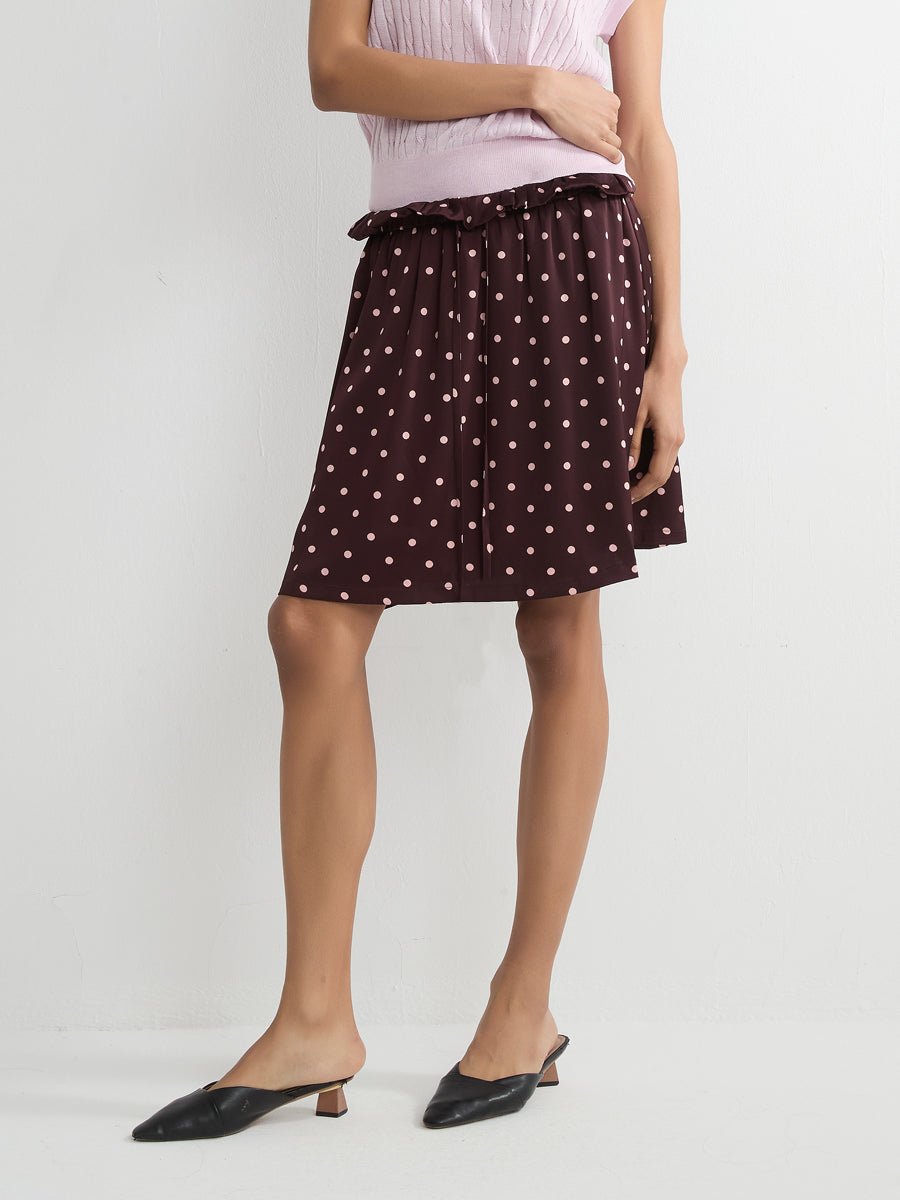 Polka Dot Midi Skirt