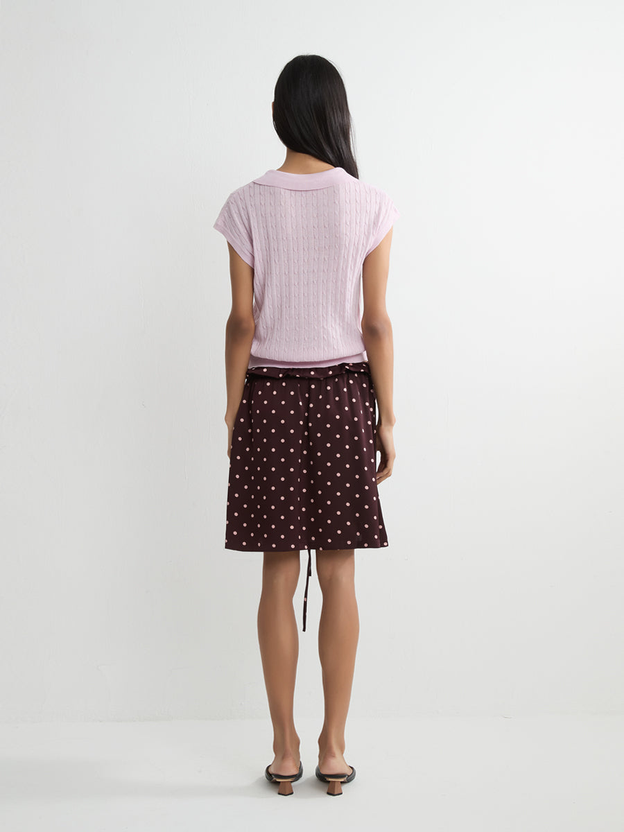Polka Dot Midi Skirt