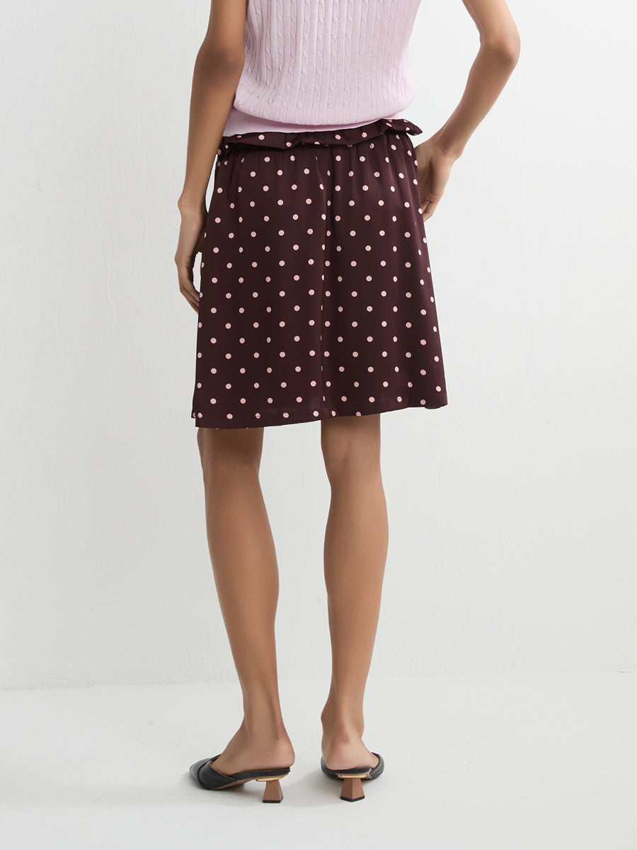 Polka Dot Midi Skirt