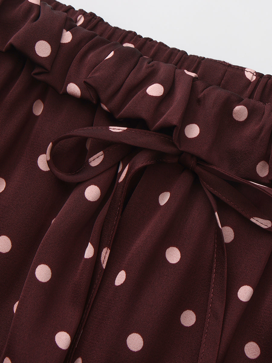 Polka Dot Midi Skirt