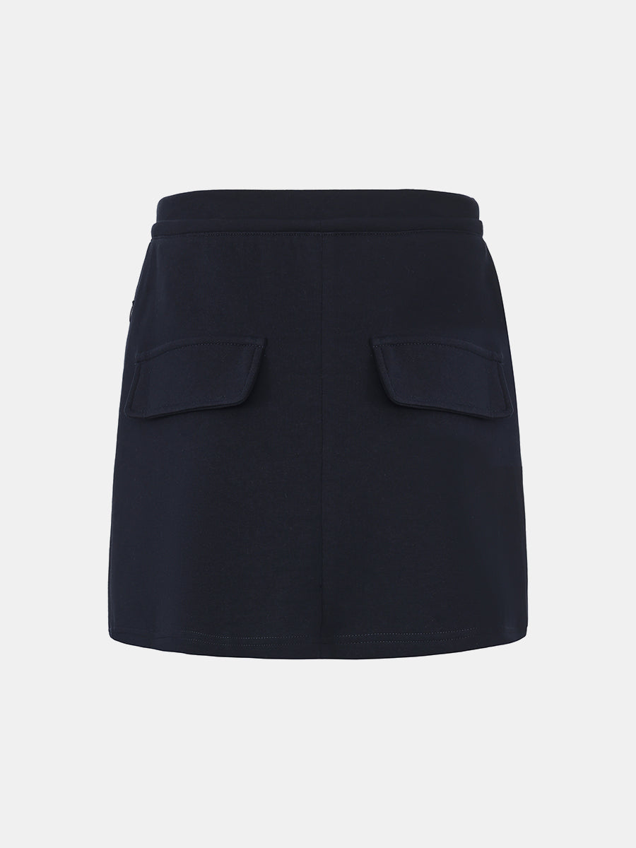 Drawstring High-Rise Mini Skirt