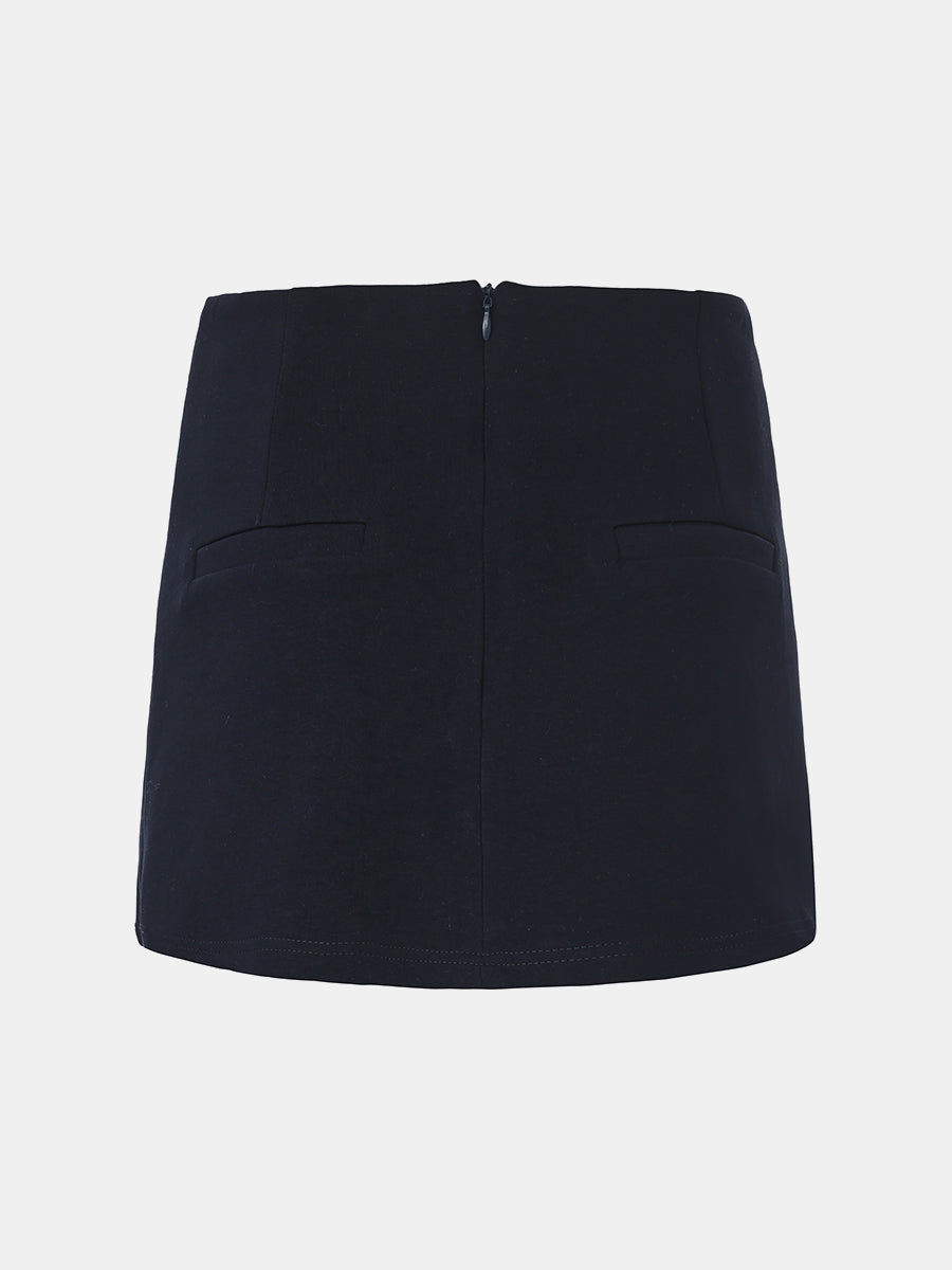 High-Rise A-Line Mini Skirt
