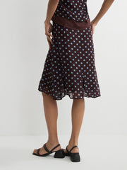 Polka Dot Midi Skirt
