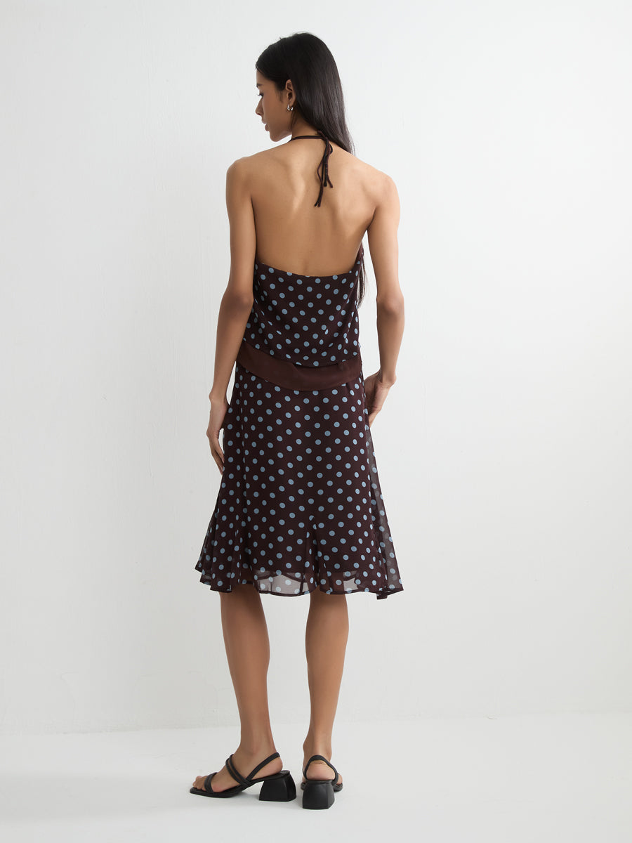 Polka Dot Midi Skirt