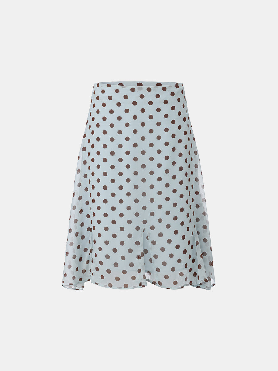 Polka Dot Midi Skirt
