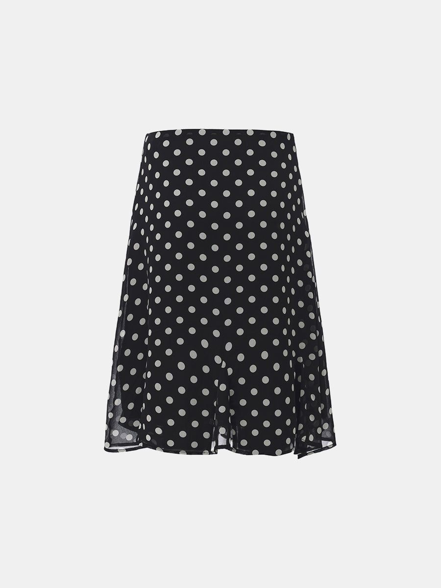 Polka Dot Midi Skirt