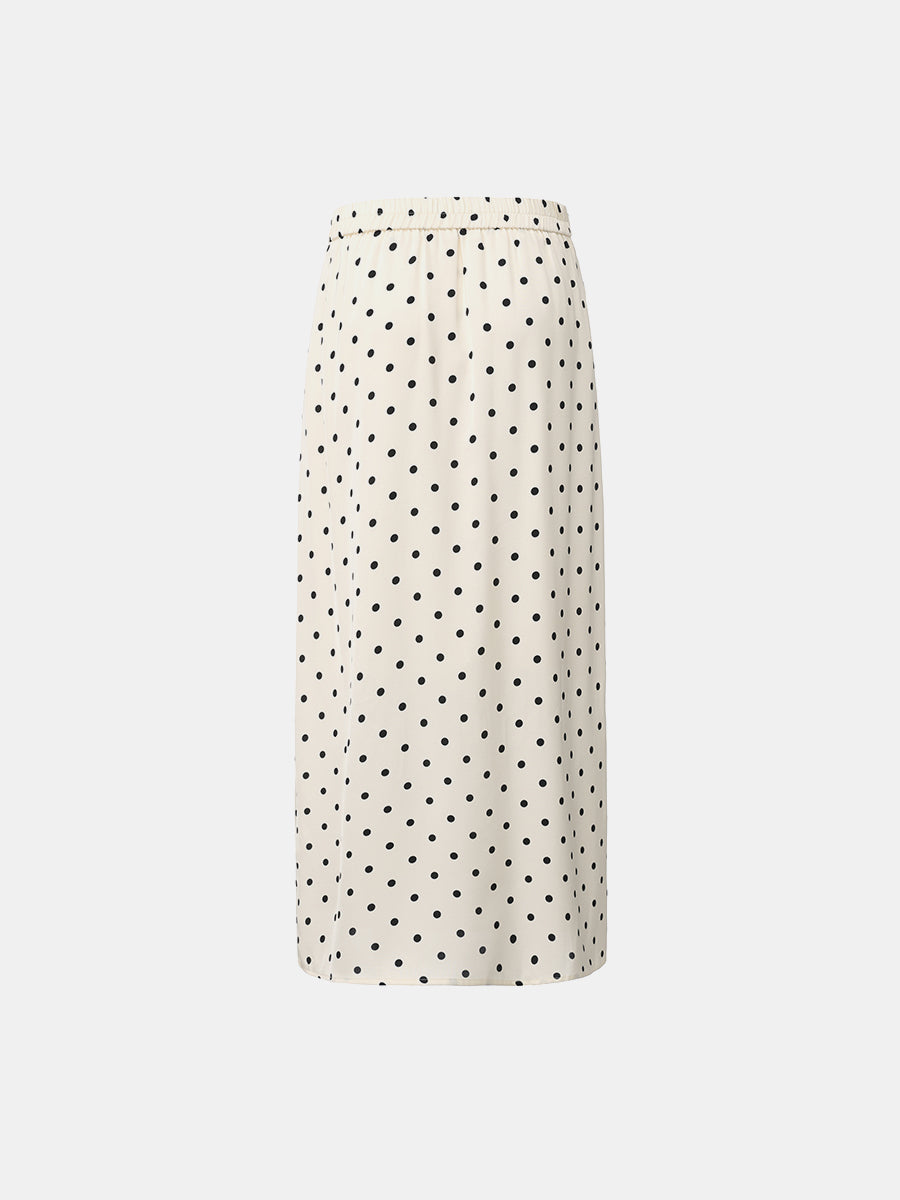 Polka Dot Midi Pencil Skirt