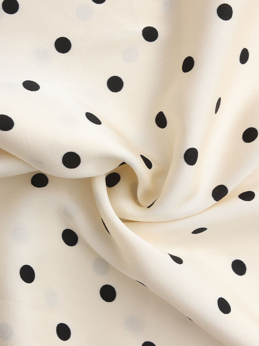 Polka Dot Midi Pencil Skirt