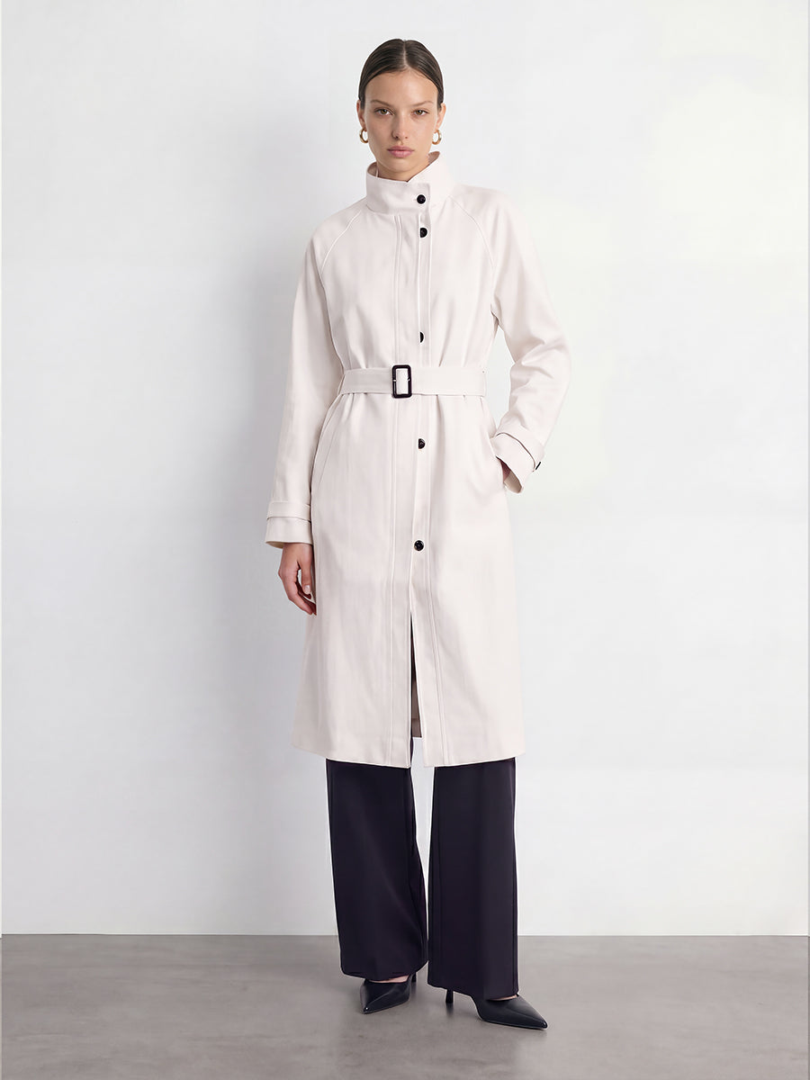 Belted Long Trench Coat