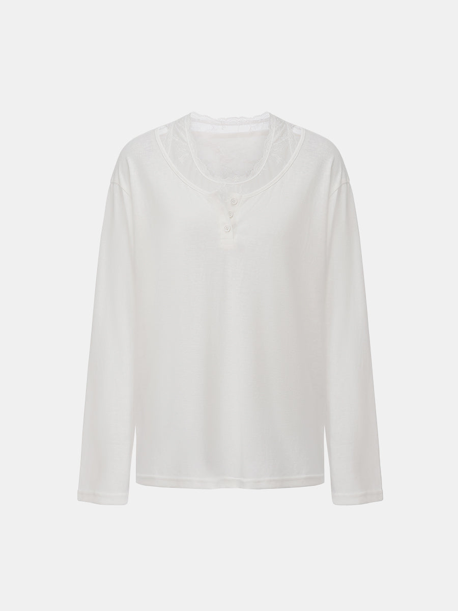 Lace-Trimmed Top