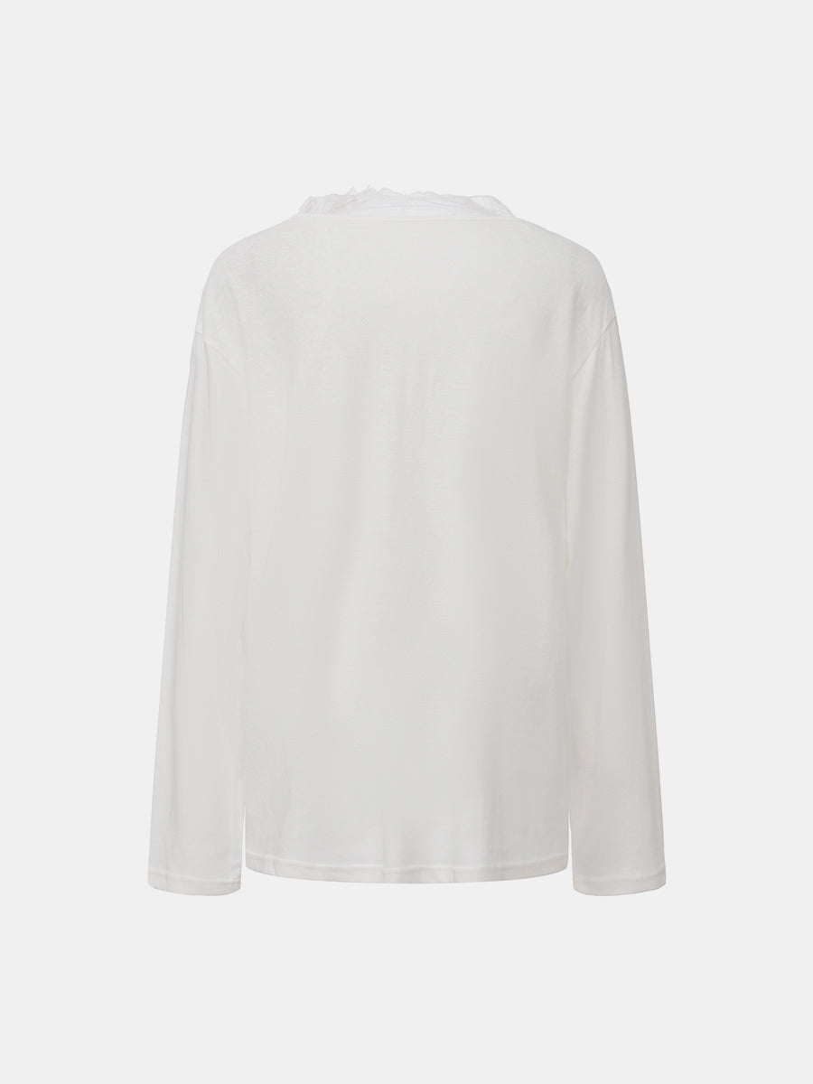 Lace-Trimmed Top
