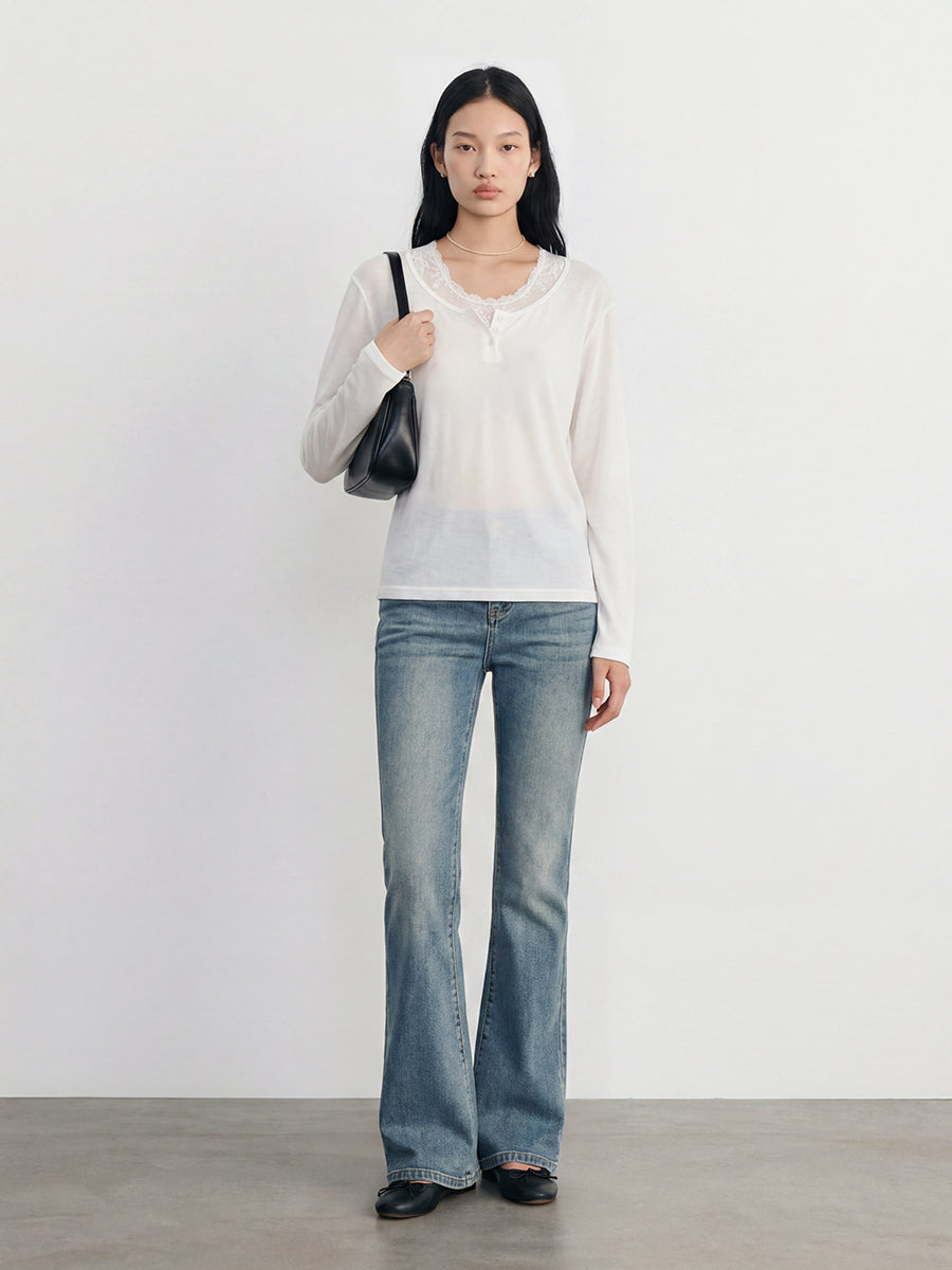 Lace-Trimmed Top
