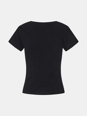 Ribbed Cotton T-Shirt