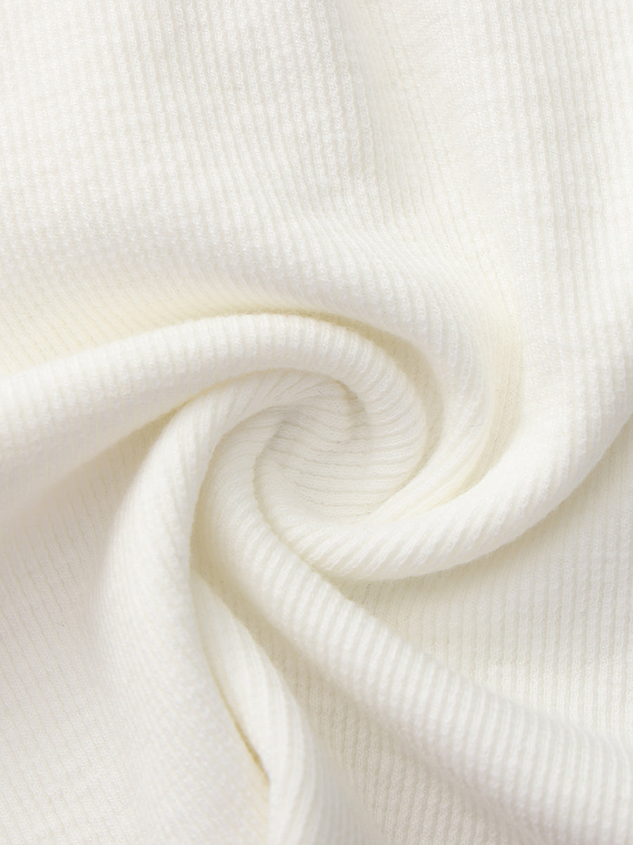 Ribbed Cotton Scoopneck T-Shirt
